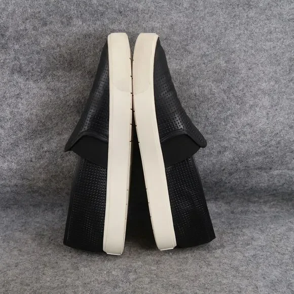 Vince Shoes Womens 9 Sneakers Slip On Leather Casual Classic Lifestyle Black Low - Picture 11 of 15